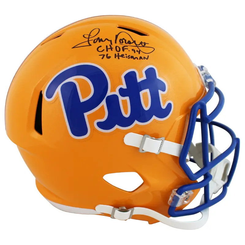 Pittsburgh Tony Dorsett 2x Insc Signed Yellow Full Size Speed Rep Helmet BAS Wit