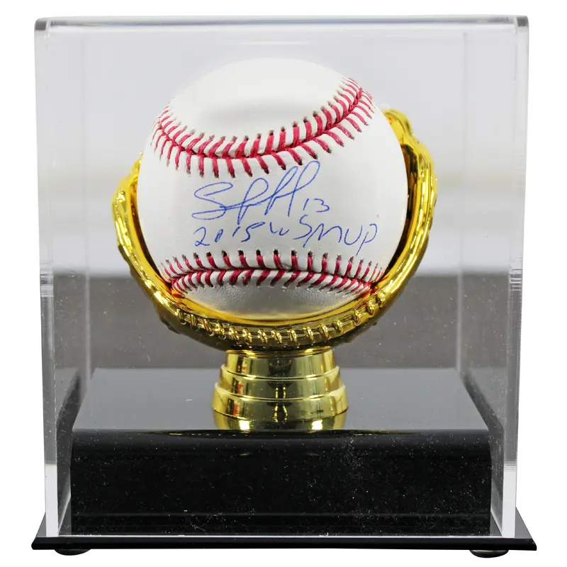 Royals Salvador Perez "2015 WS MVP" Authentic Signed Oml Baseball w/ Case BAS W