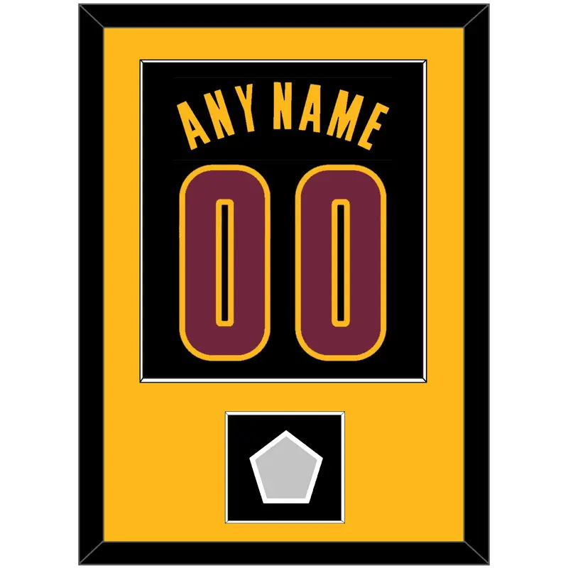 Cleveland Name & Number With Finals Patch - Black Pride (2015-2017) - Single Mat 2