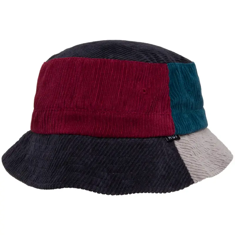 Multi Panel Cord Bucket Hat - Wine