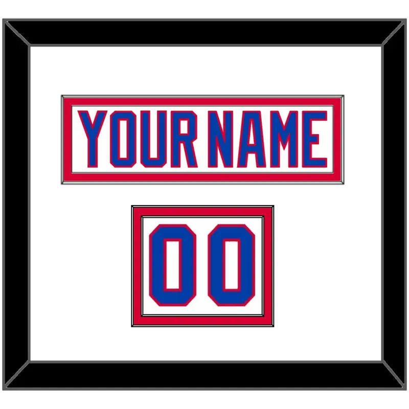 Washington Nameplate & Number (Shoulder) - 2011 Winter Classic White Jersey - Double Mat 1