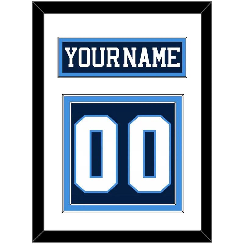 Pittsburgh Nameplate & Number (Back) - Road Blue (1977-1980) - Double Mat 1