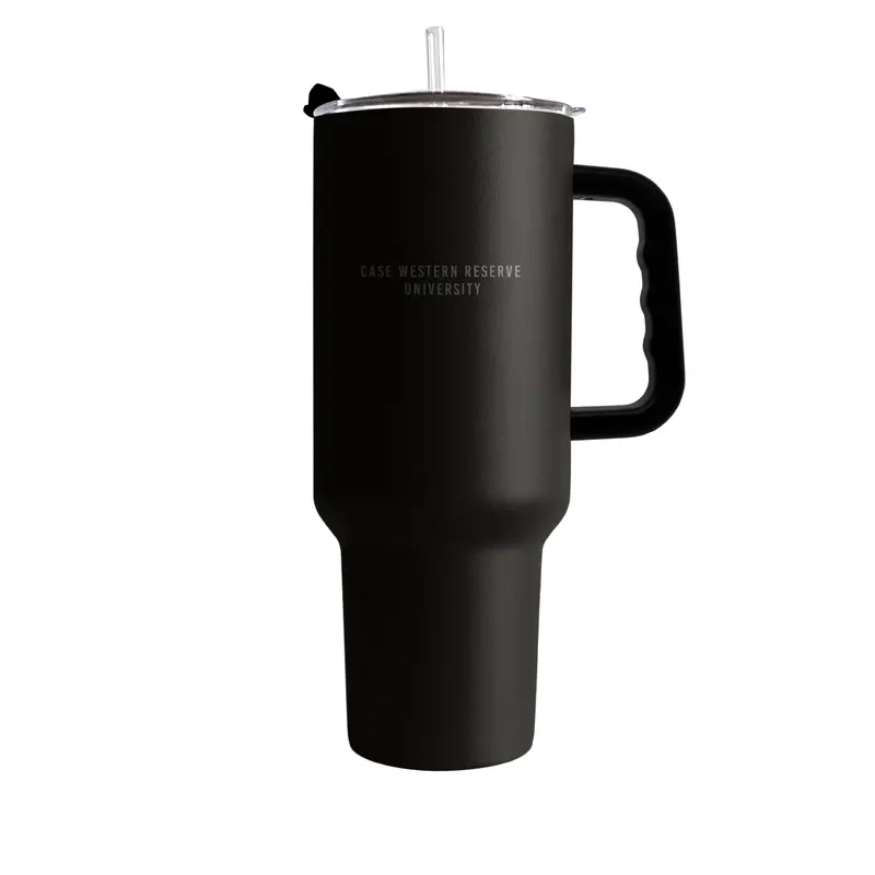 Case Western Reserve U 40oz Black Tonal Powder Coat Tumbler