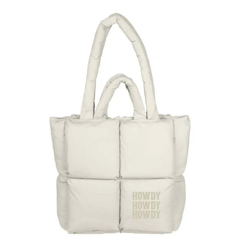 Just A Girl Puff Howdy Tote