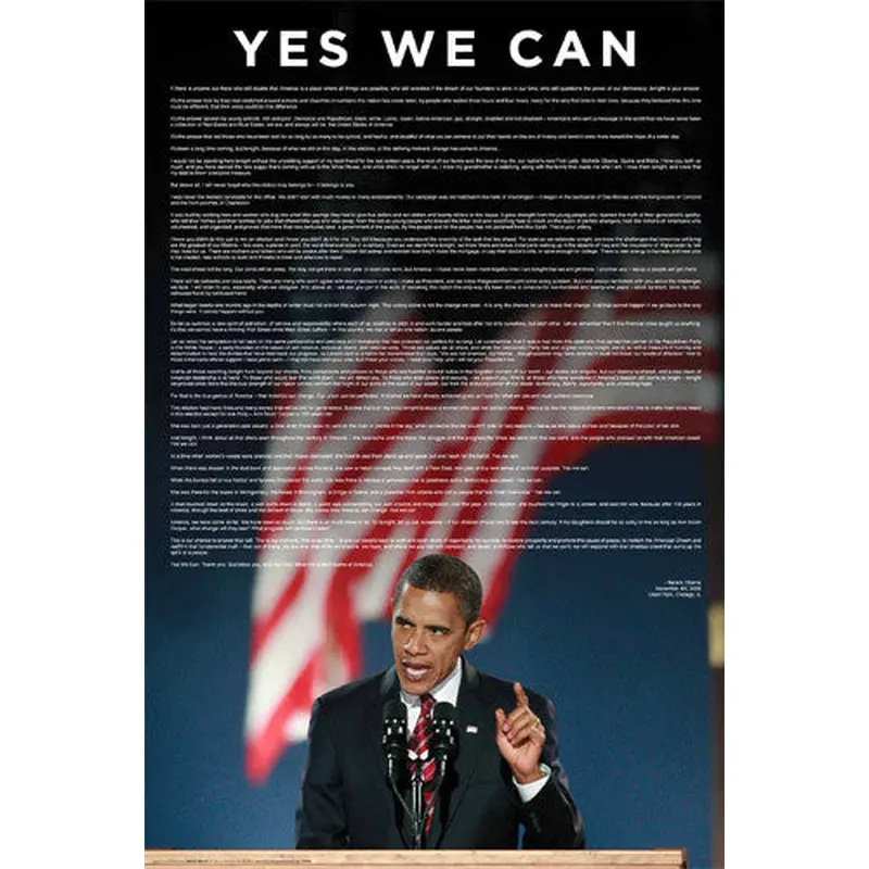 Barack Obama Grant Park Victory Speech (11/4/2008) Poster - Import Images Inc.