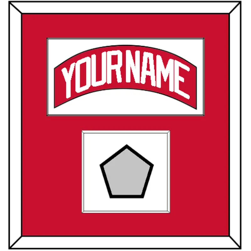 Detroit Nameplate & Stanley Cup Finals Patch - Home Red (2007-2017) - Single Mat 1