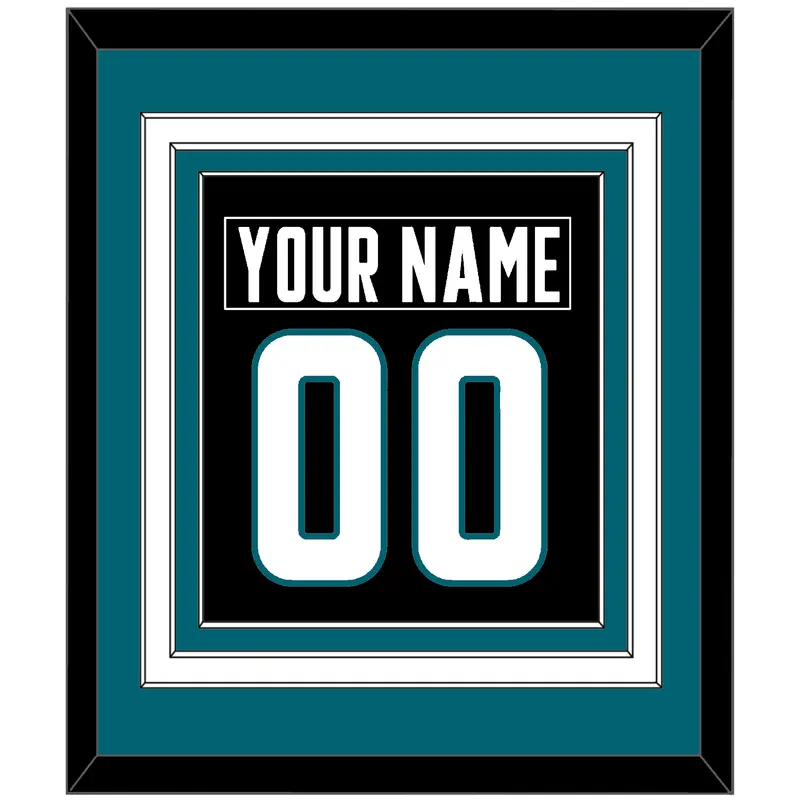 San Jose Nameplate & Number (Back) Combined - Alternate Black - Triple Mat 4