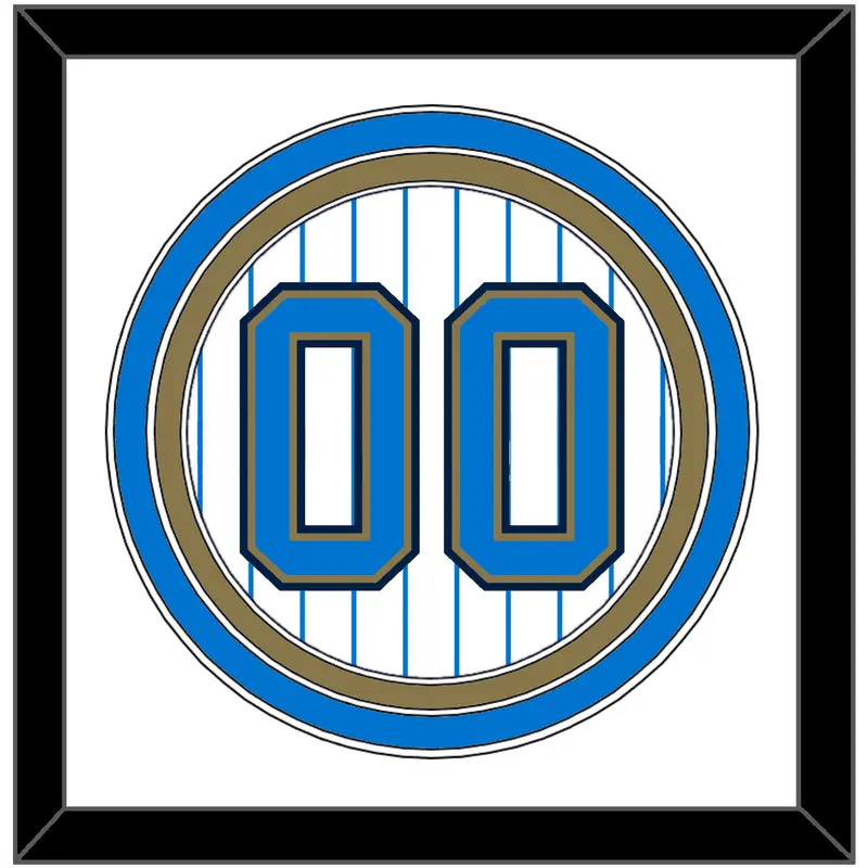 UCLA Baseball Number - Home Pinstripes (2010-2013) - Triple Mat 1