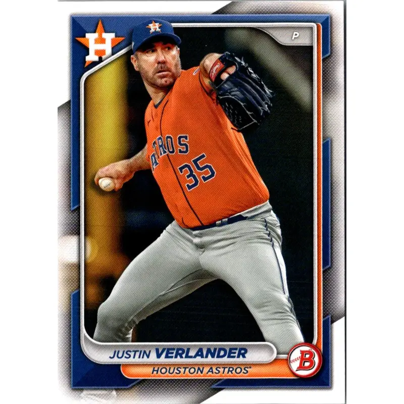 2024 Bowman Green Pattern Justin Verlander #48