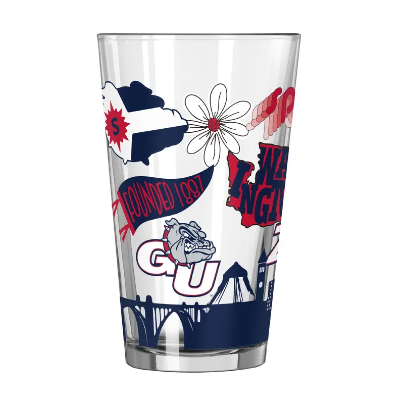Gonzaga 16oz Native Pint Glass