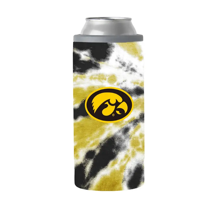 Iowa 12oz Tie Dye Slim Can Coolie
