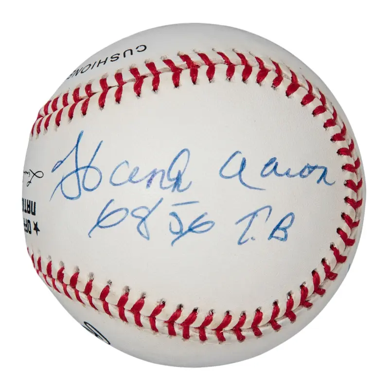 Willie Mays Hank Aaron & Stan Musial 6,000 Total Bases Club Signed Baseball BAS
