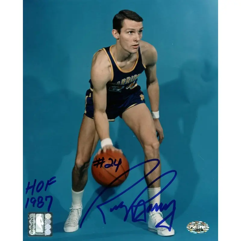Warriors Rick Barry 'HOF 1987' Signed Authentic 8X10 Photo PSA/DNA #J62538