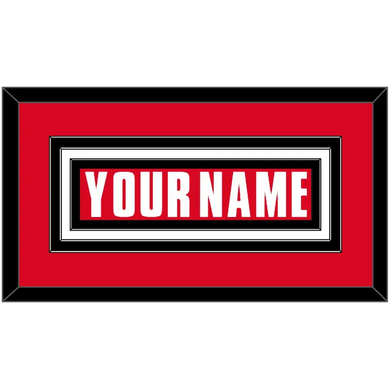 Canada Mens Hockey Nameplate - 2002 Olympics Road Red - Triple Mat 1