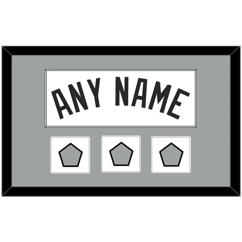 San Antonio Name With 3 Champions Banner Patches - Home White (2002-2017) - Single Mat 2