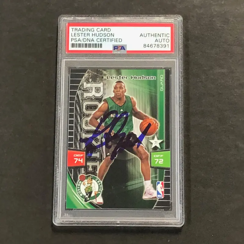 2009-10 Adrenalyn XL #139 Lester Hudson Signed Card PSA Slabbed Celtics
