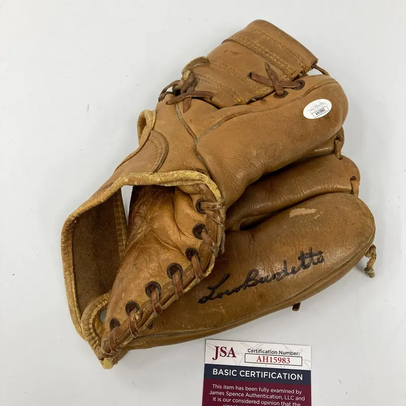 Lew Burdette Signed 1950's Game Model Baseball Glove JSA COA