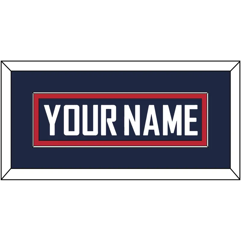 United States Mens Hockey Nameplate - 2014 Olympics Road Blue - Single Mat 2