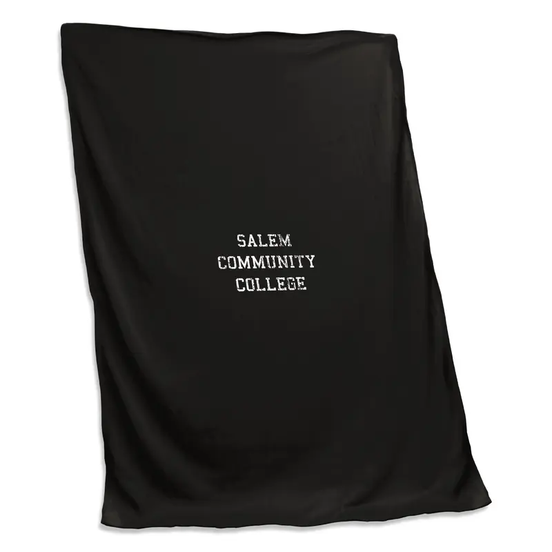 Salem Community College Black  Sweatshirt Blanket (Screened)