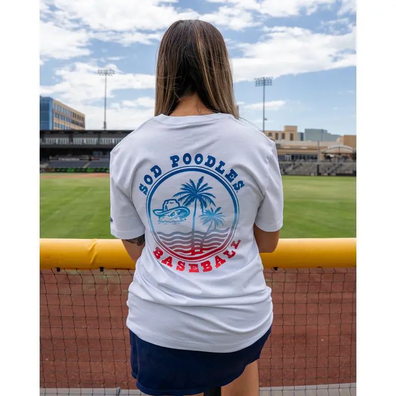 Amarillo Sod Poodles New Era White Game Crewneck Tee