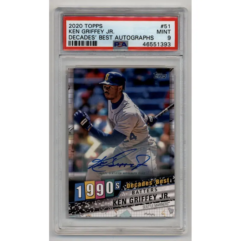 Ken Griffey Jr. 2020 Topps Decades' Best Auto Black 4/5 PSA 9 Mint