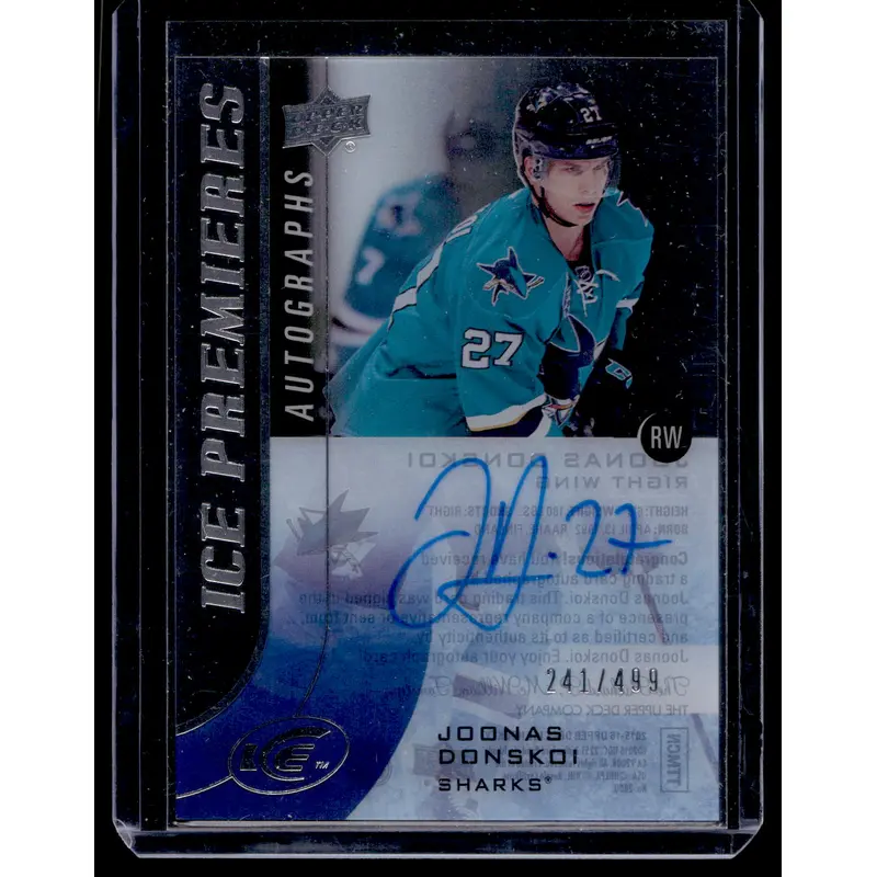 2015-16 Upper Deck Ice - Premieres Autographs - Joonas Donskoi #IPA-DO /499 RY