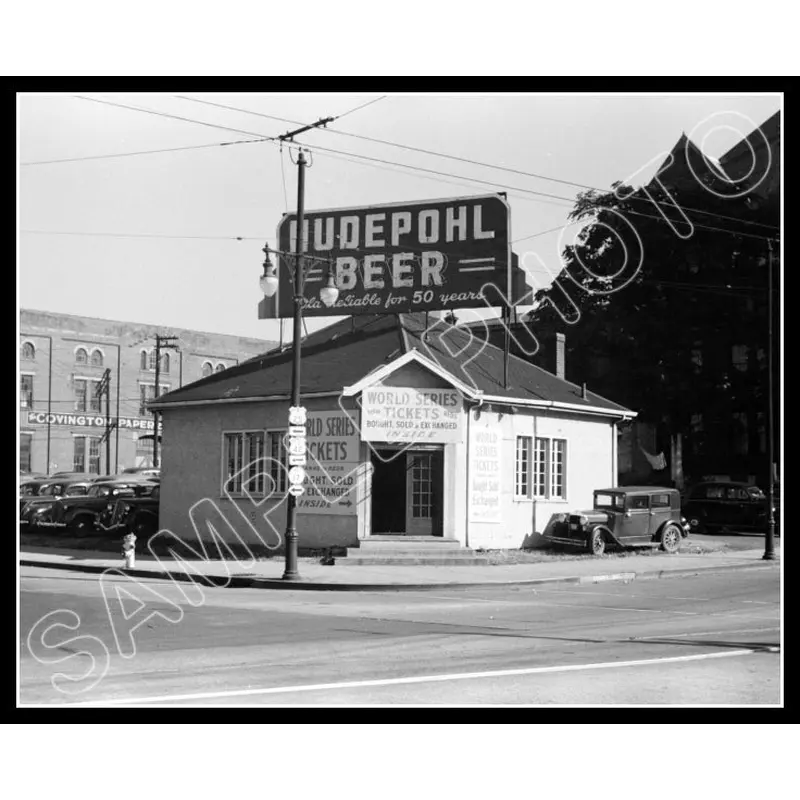 Hudepol Beer 8X10 Photo - Covington Kentucky 1939 Reds World Series Tickets - 2247