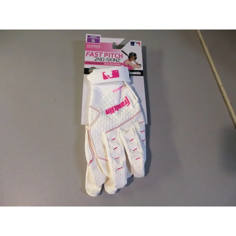 New Franklin Women's 2nd-Skinz Batting Gloves Size Medium - Pink/White