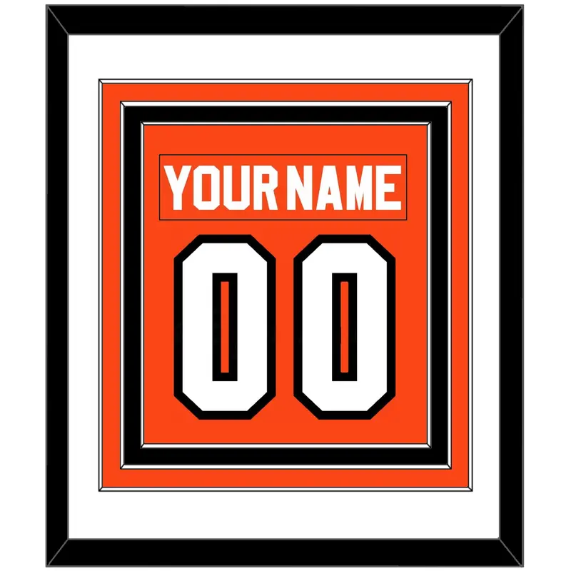 Philadelphia Nameplate & Number (Back) Combined - Road Orange (1977-1983) - Triple Mat 1