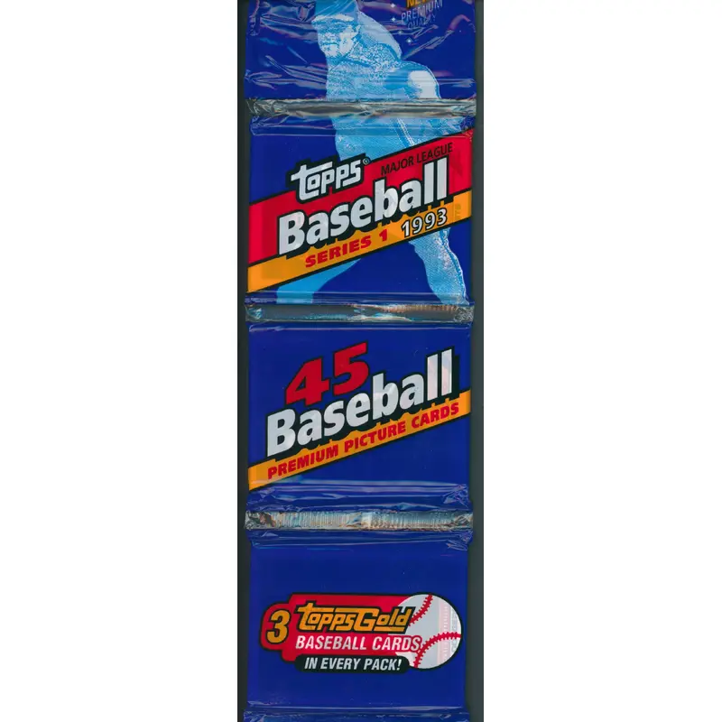 1993 Topps Baseball Unopened Series 1 Rack Pack