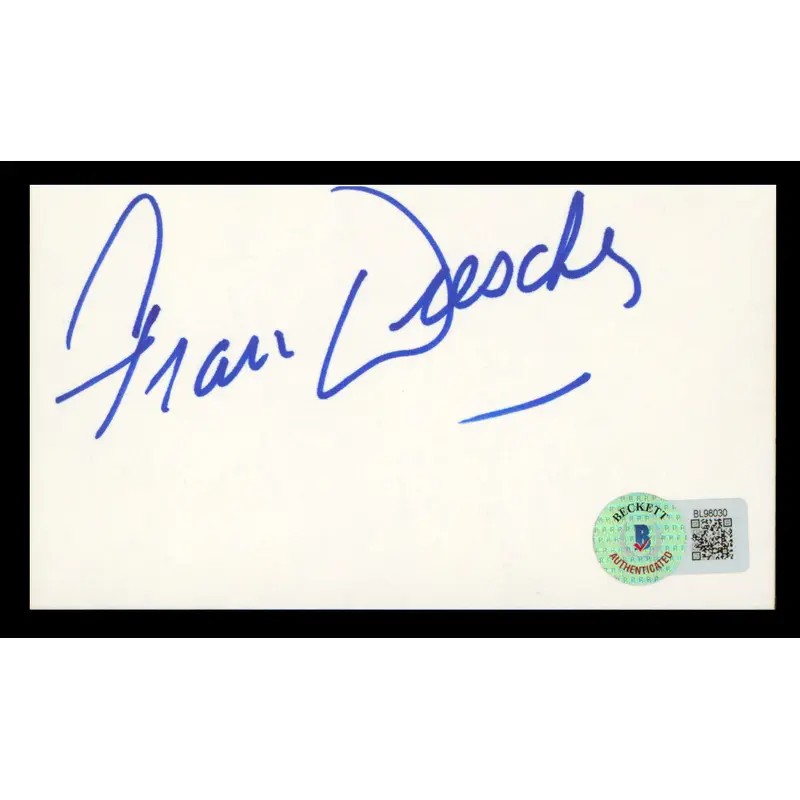 Fran Drescher The Nanny Authentic Signed 3x5 Index Card Autographed BAS