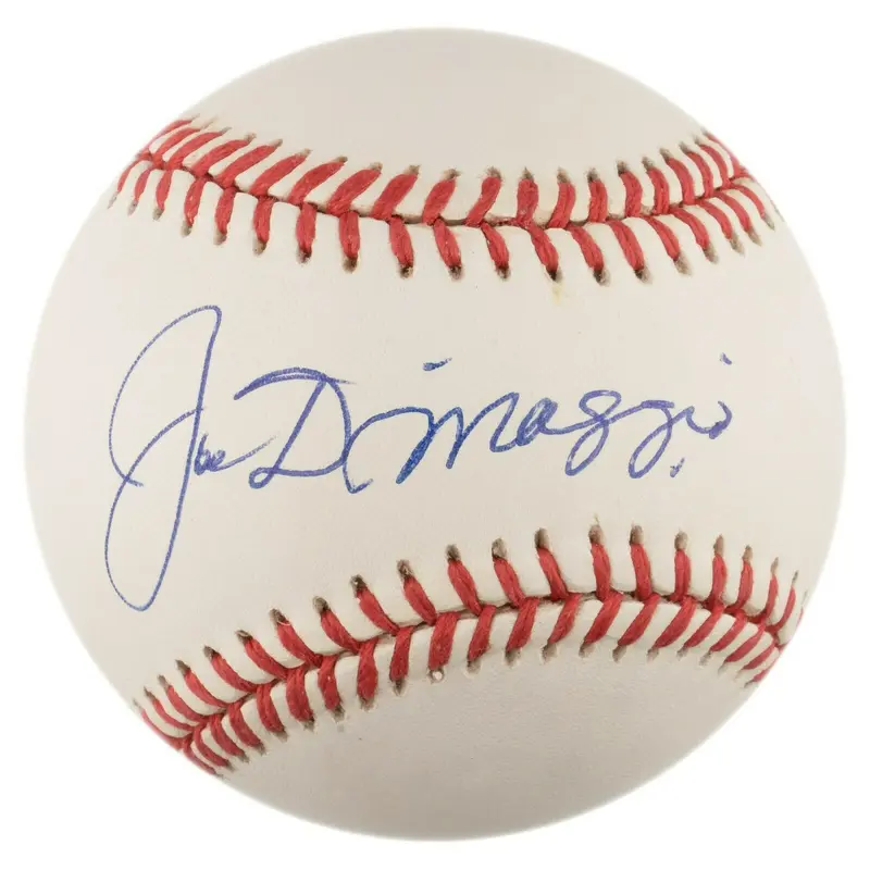 Joe Dimaggio Signed American League Baseball PSA DNA Graded GEM MINT 10