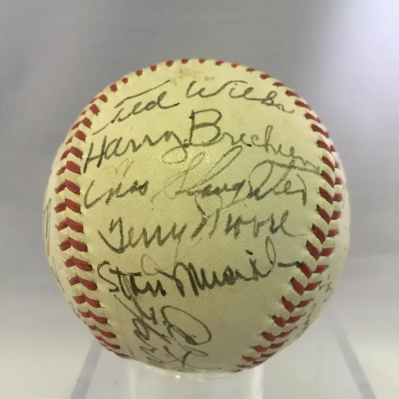 Stunning 1947 St. Louis Cardinals Team Signed NL Baseball Stan Musial JSA LOA