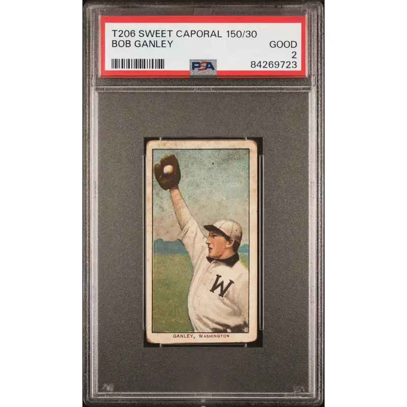 Bob Ganley 1909-11 T206 Sweet Caporal 150/30 PSA 2 Good