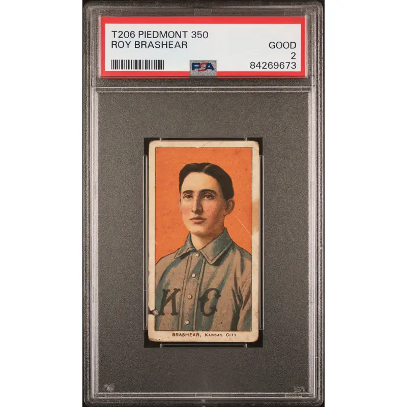 Roy Brashear 1909-11 T206 Piedmont 350 PSA 2 Good