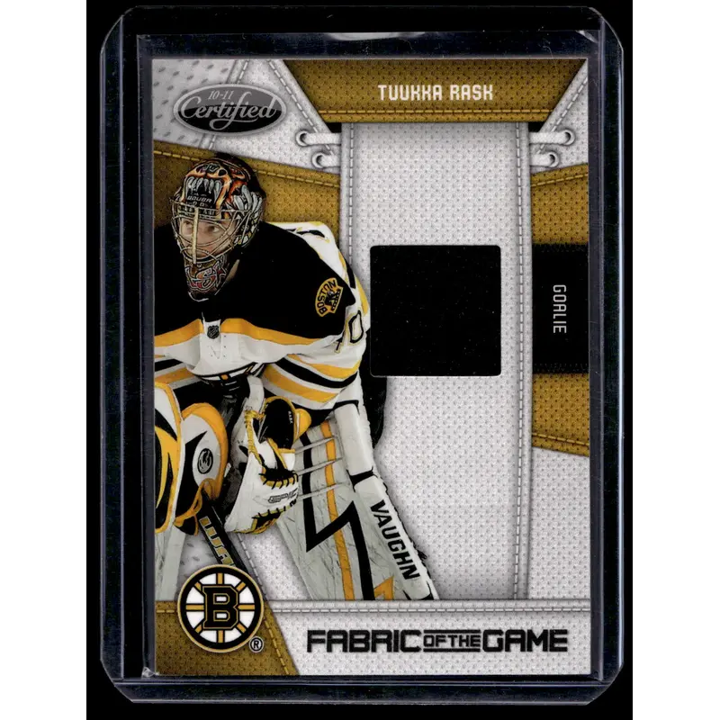 2010-11 Panini Certified - Fabric of the Game - Tuukka Rask #TR /250