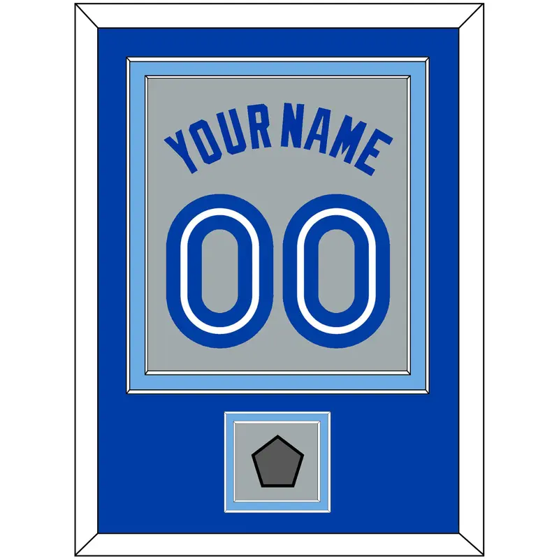 Toronto Name & Number With World Series Patch - Road Gray (1989-1996) - Double Mat 2