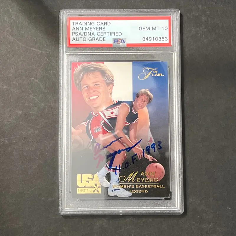 1994 Fleer Ann Meyers Signed Card AUTO 10 PSA/DNA Slabbed USA National