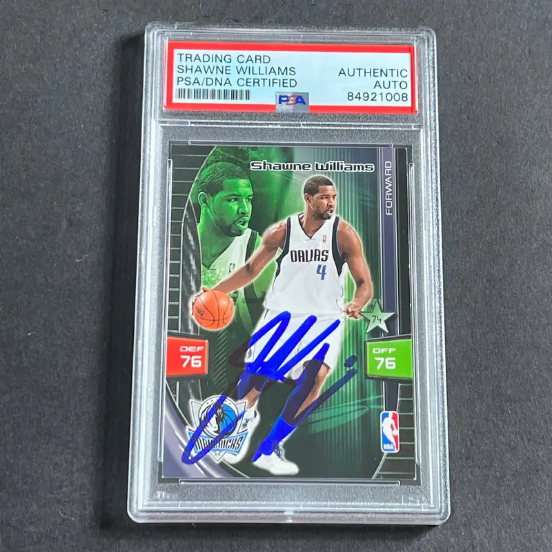 2009-10 Adrenalyn XL Shawne Williams Signed Card AUTO PSA Slabbed Mavericks