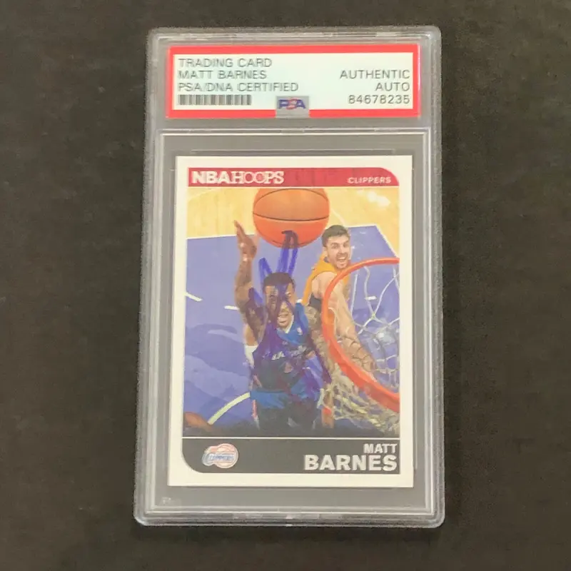2014-15 NBA Hoops #136 Matt Barnes Signed Card PSA Slabbed Clippers