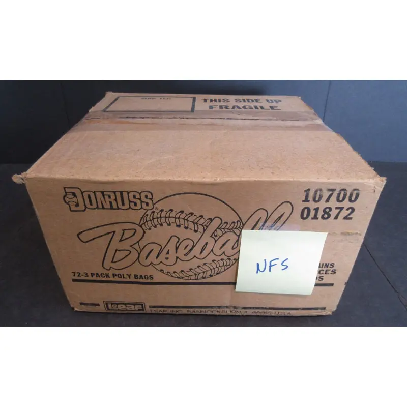 1987 Donruss Baseball Rack Pack Case (72) (NFS)