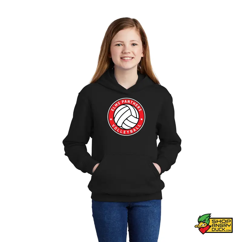 Elms Volleyball Circle Logo Youth Hoodie