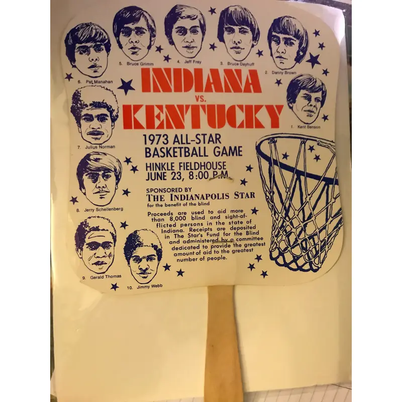1973 Indiana vs Kentucky High School Basketball All Star Game Fan