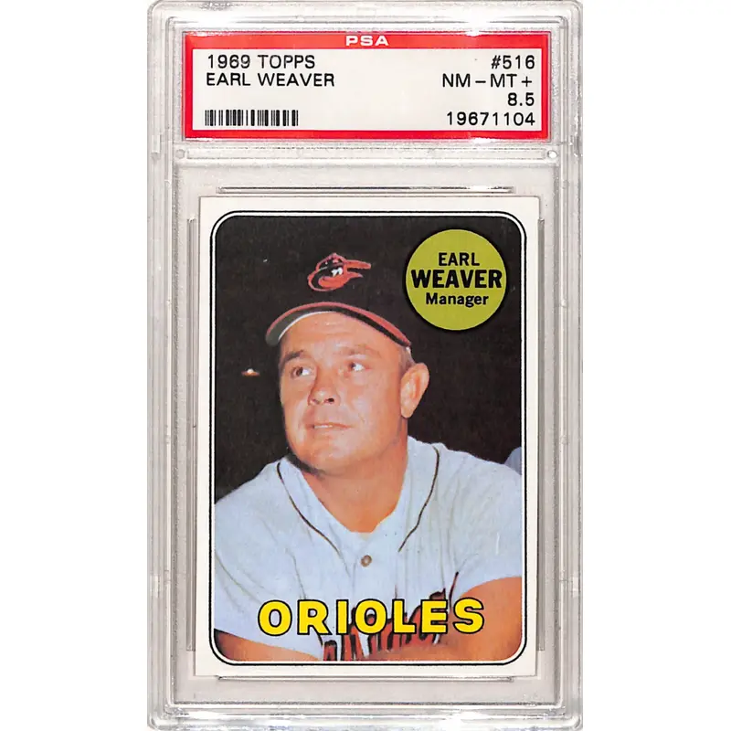 Earl Weaver 1969 Topps #516 PSA 8.5 Nm-Mint+