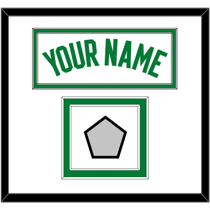 Boston Name & Trophy Patch - White Association - Double Mat 1