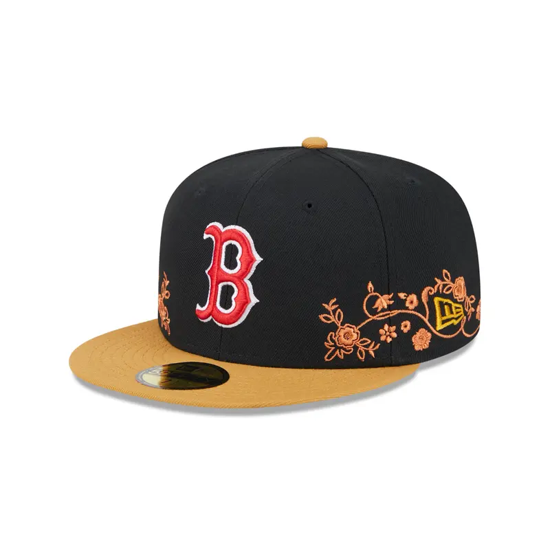 New Era - 59Fifty Fitted - FLORAL VINE - Boston Red Sox - Black