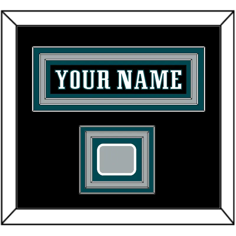 Philadelphia Nameplate & Super Bowl Jersey Patch - Alternate Black - Triple Mat 2