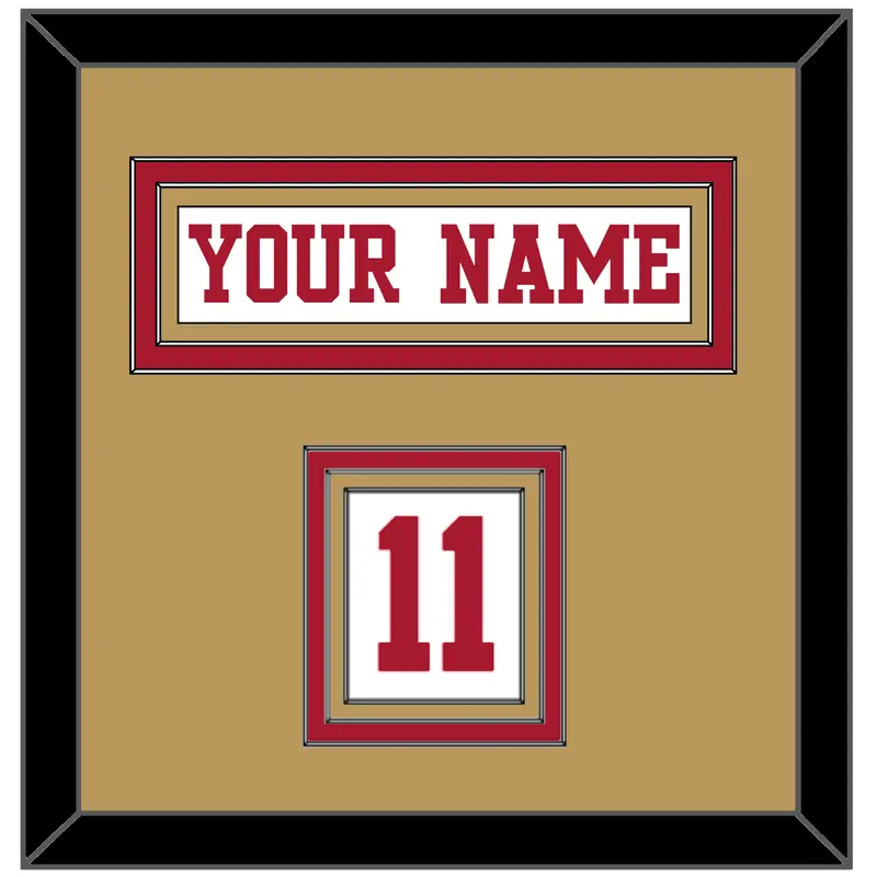 San Francisco Nameplate & Number (Shoulder) - Road White - Triple Mat 4