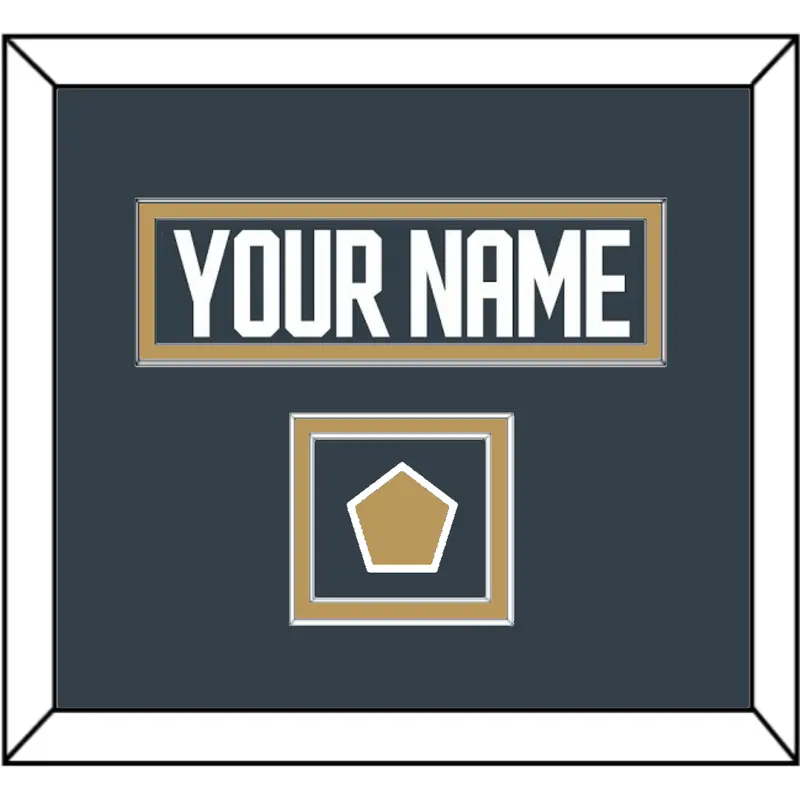 Vegas Nameplate & Jersey Logo Patch - Home Steel Gray - Double Mat 4