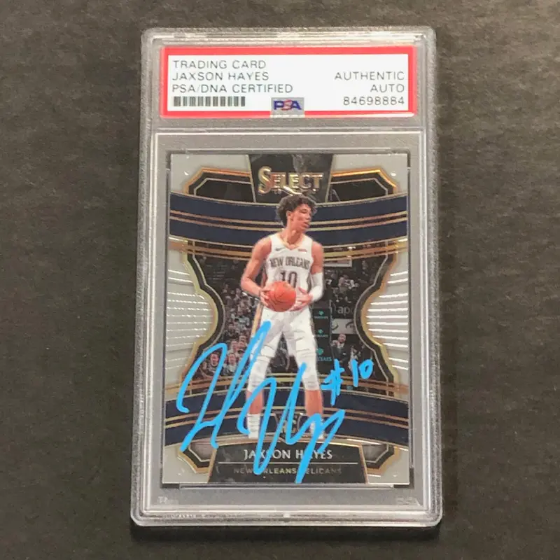 2019-20 Select Basketball Panini #34 Jaxson Hayes Signed Card PSA Slabbed RC Pelicans